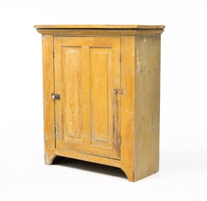 COUNTRY PAINTED JELLY CUPBOARD.