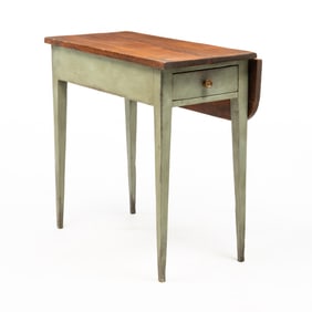 COUNTRY HEPPLEWHITE DROP LEAF STAND.