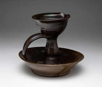 POTTERY GREASE LAMP.