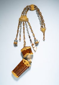 ORNATE VICTORIAN CHATELAINE WITH LIGHTER.
