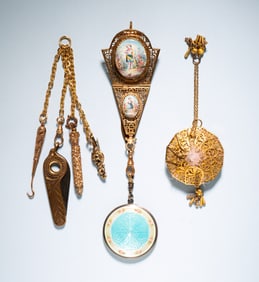 TWO CHATELAINES AND A VINAIGRETTE.