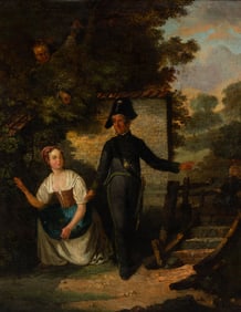 OUTDOOR COURTING SCENE.