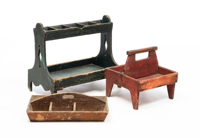 THREE PAINTED PRIMITIVES.