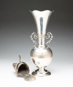 TWO PIECES OF SILVER OR SILVER PLATE.