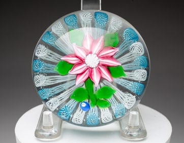 JOHN DEACONS FLORAL PAPERWEIGHT.