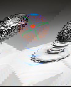 CHARLES KAZIUM JR. MINIATURE PEDESTAL PAPERWEIGHT.