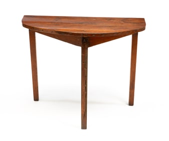 PRIMITIVE MODIFIED-PEMBROKE PINE TABLE.