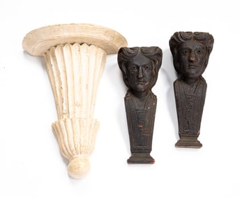 THREE WALL BRACKETS.