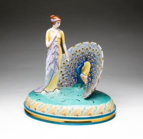 ROYAL DOULTON "JUNO AND THE PEACOCK" FIGURINE.