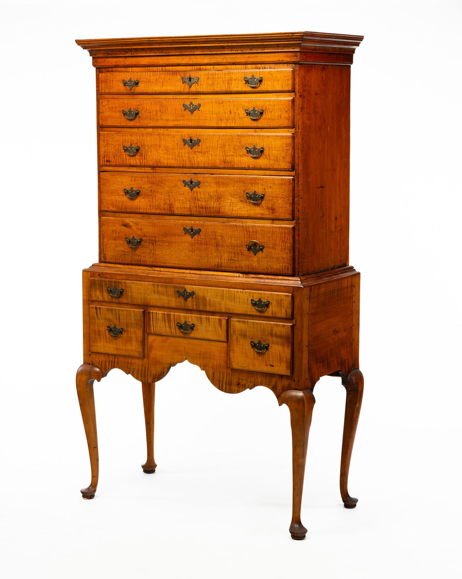 QUEEN ANNE HIGH CHEST. (1 of 5)