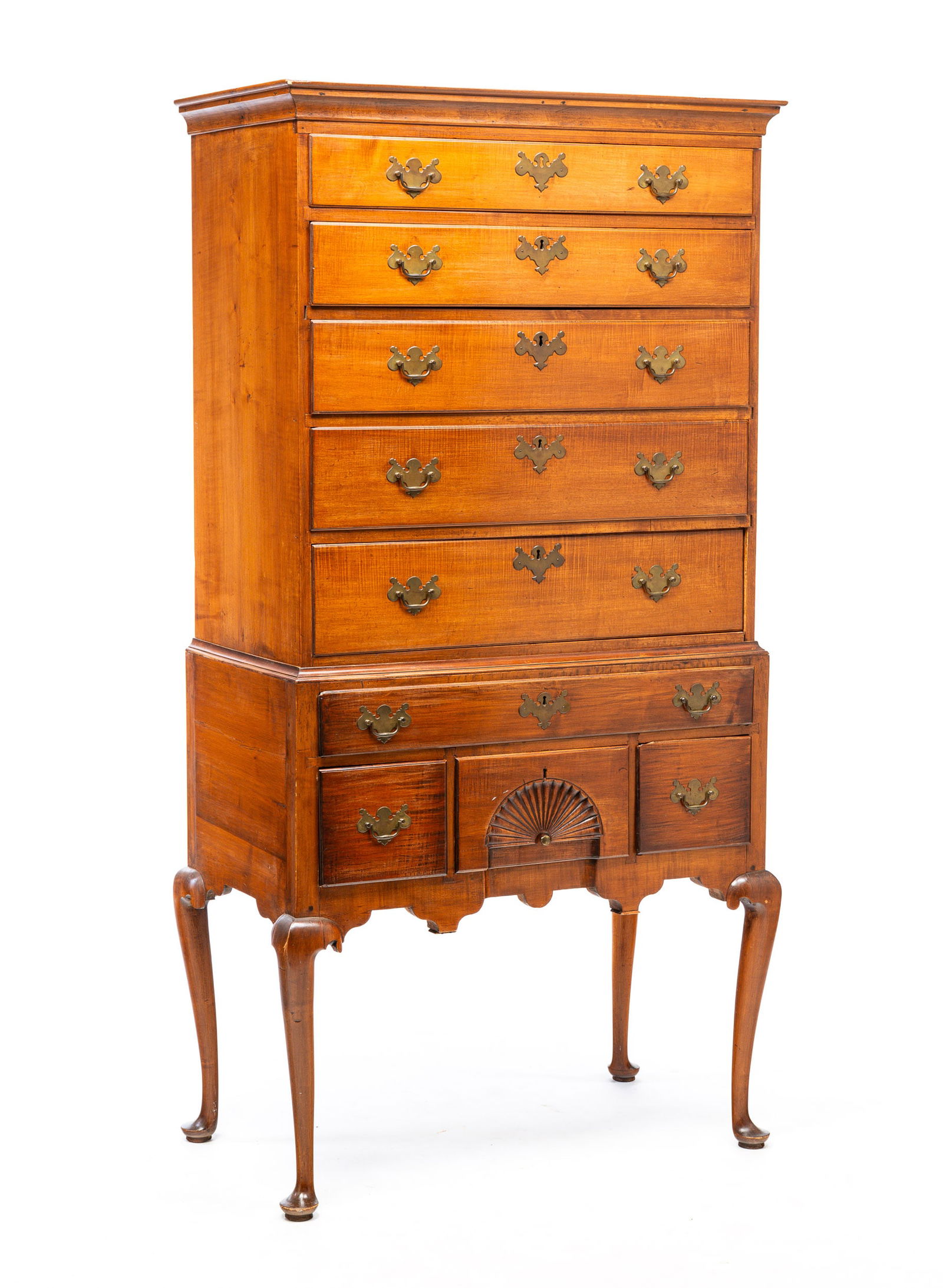 QUEEN ANNE HIGH CHEST. (1 of 6)