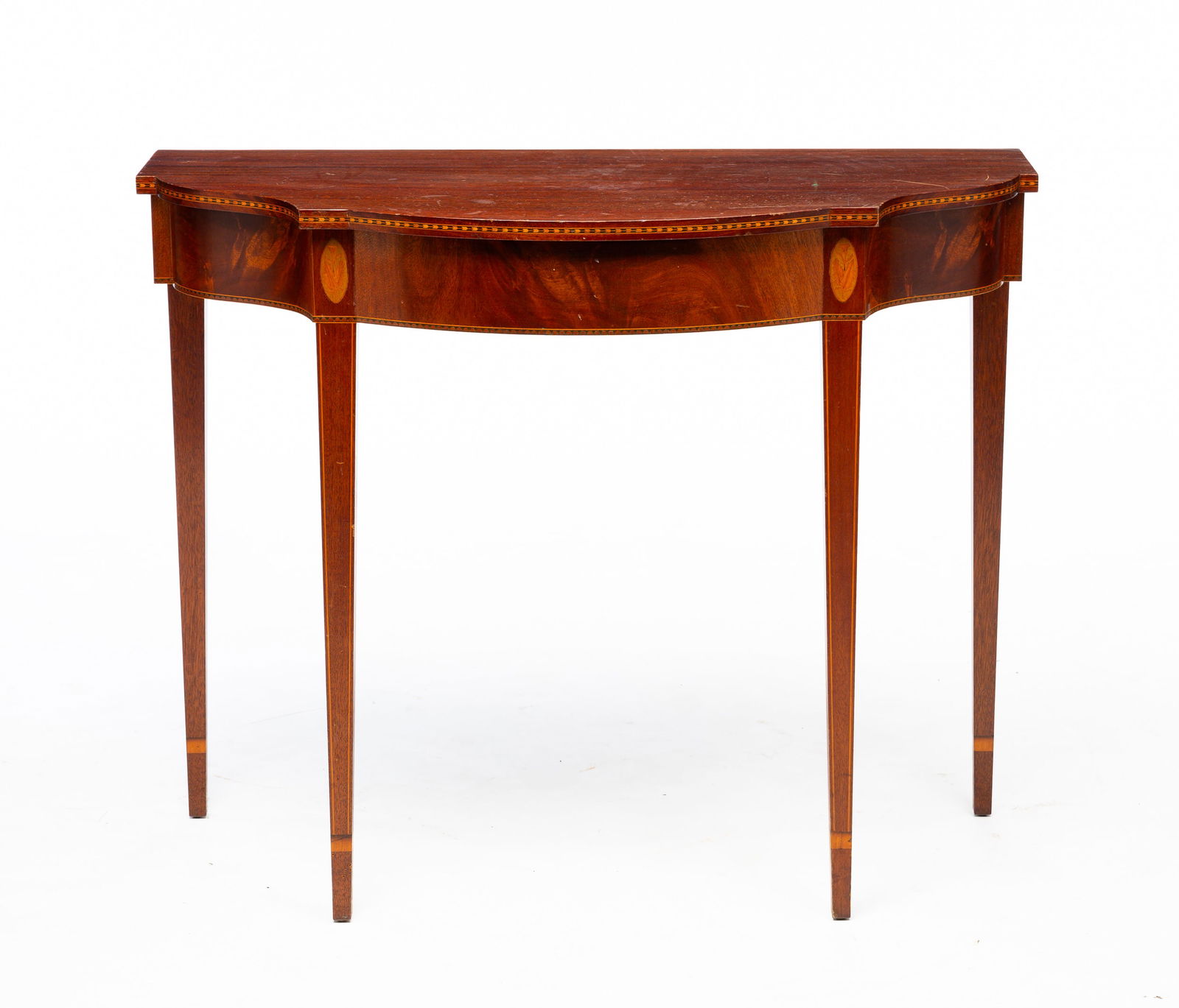 HEPPLEWHITE INLAID CONSOLE TABLE. (1 of 4)