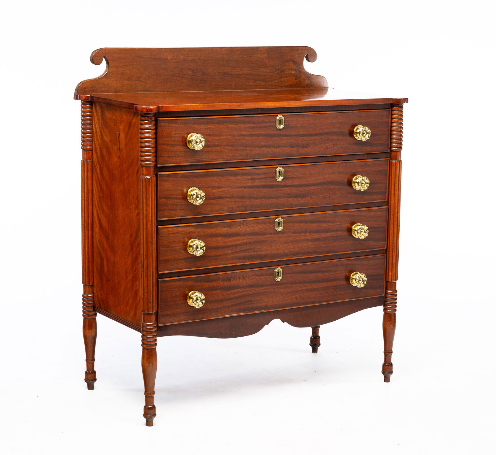 SHERATON CHEST OF DRAWERS. (1 of 4)