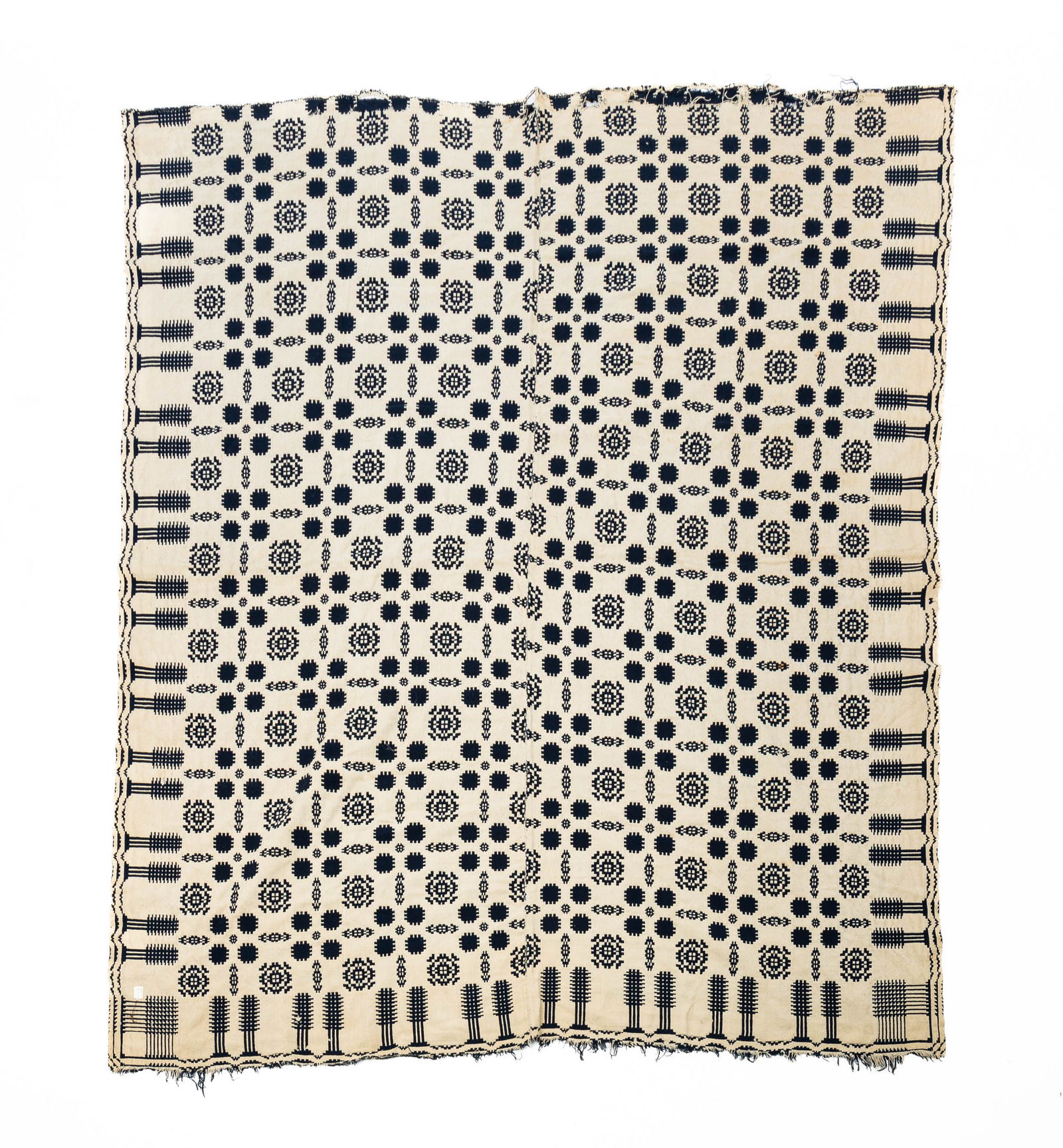 SUMMER WINTER JACQUARD COVERLET. (1 of 2)