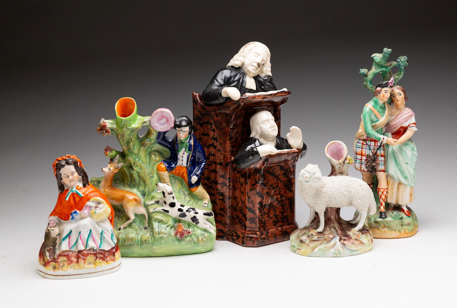 GROUP OF ASSORTED STAFFORDSHIRE FIGURINES. (1 of 6)