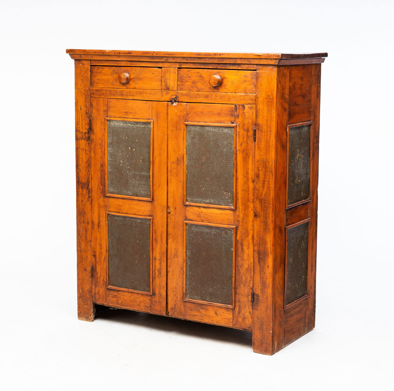 PUNCHED TIN PINE PIE SAFE. (1 of 7)