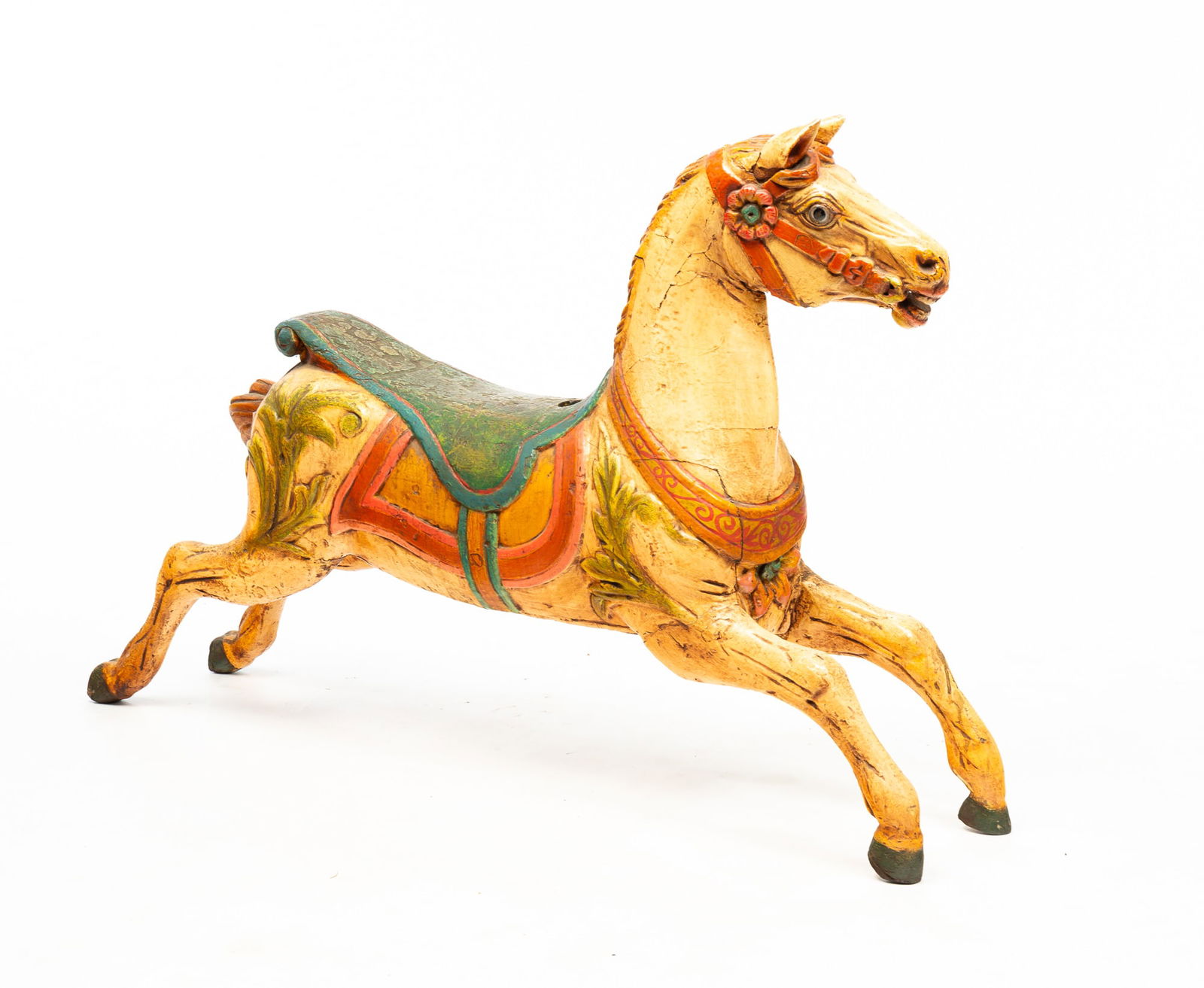 CHILDREN'S CARVED AND PAINTED (JUNIOR) CAROUSEL HORSE. (1 of 7)