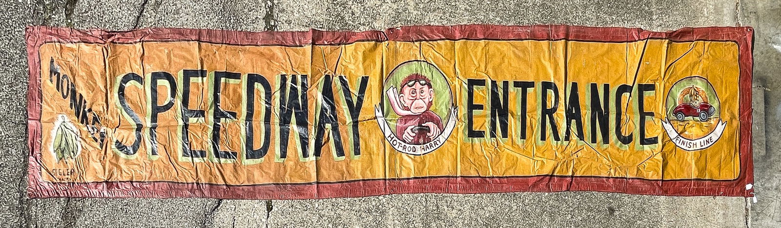 CIRCUS BANNER, MONKEY RACERS (1 of 1)