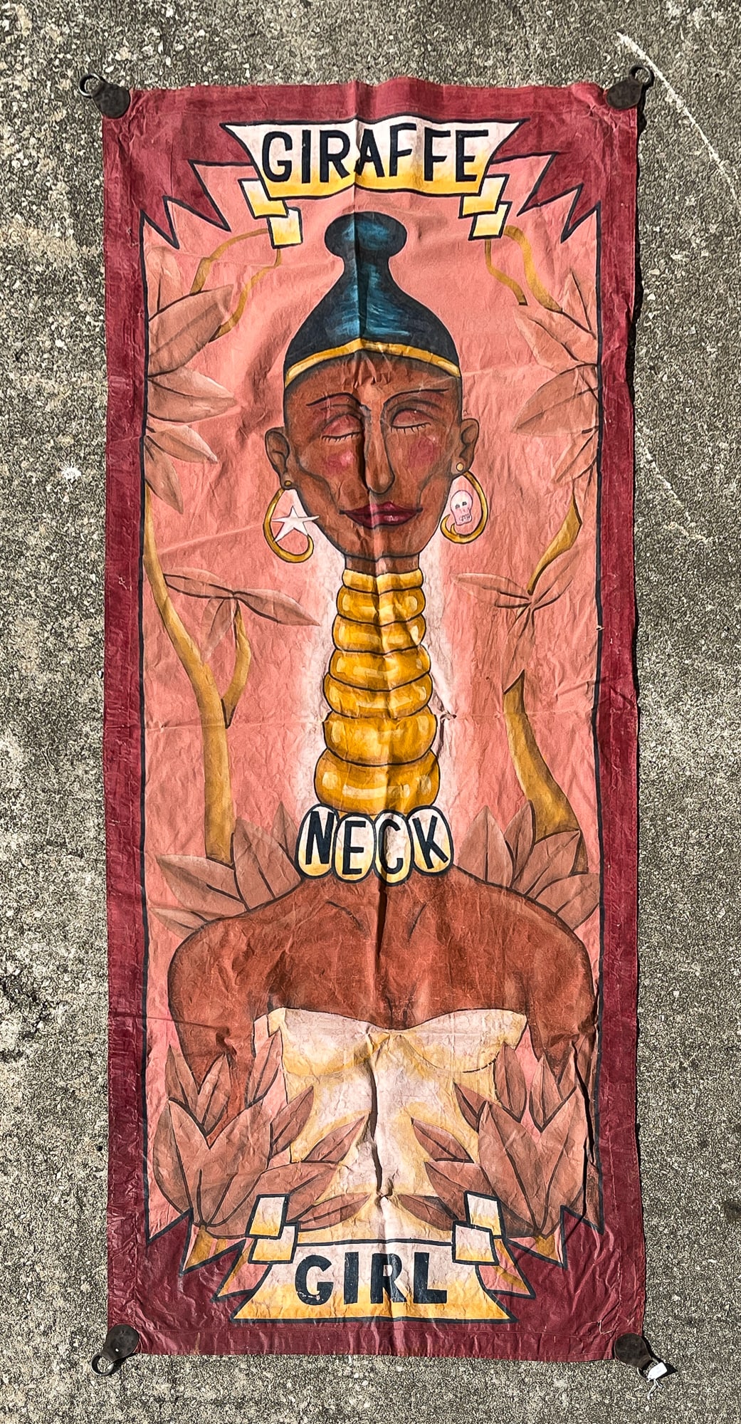 CIRCUS BANNER, GIRAFFE GIRL (1 of 1)