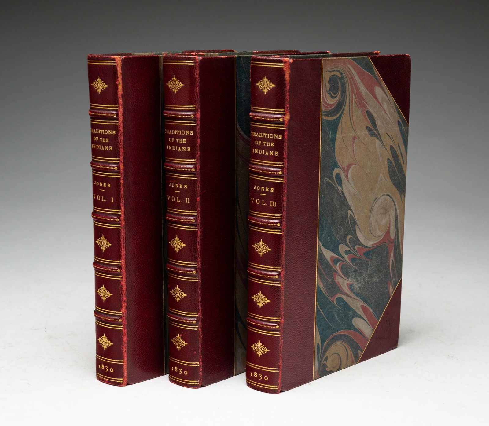 JAMES ATHEARN JONES, TRADITIONS OF THE NORTH AMERICAN INDIANS, 3 VOLUMES. (1 of 3)