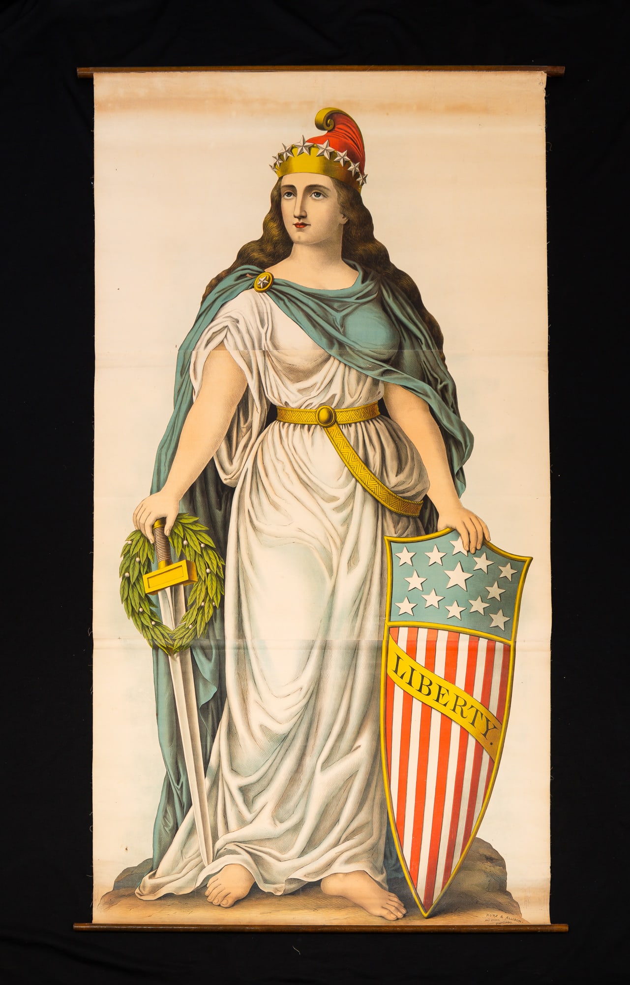 CHROMOLITHOGRAPH BY KURTZ AND ALLISON. (1 of 5)