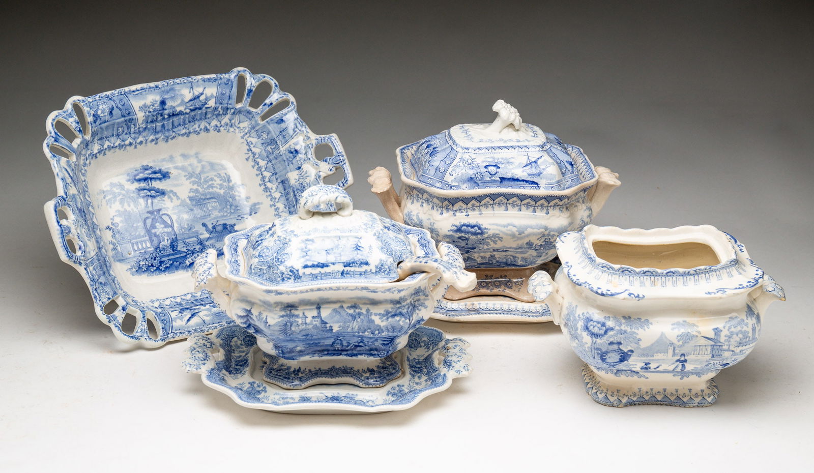 GROUP OF "CANOVA" SERVING PIECES. (1 of 5)