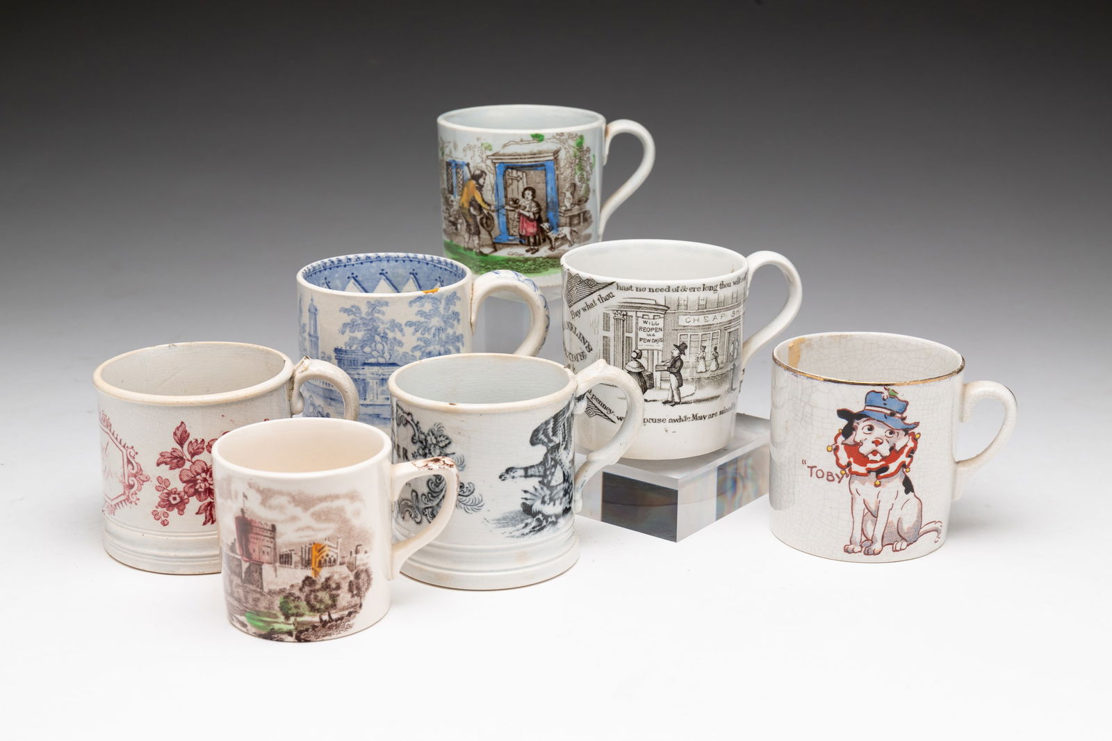 GROUP OF SEVEN CHILDREN'S MUGS. (1 of 6)