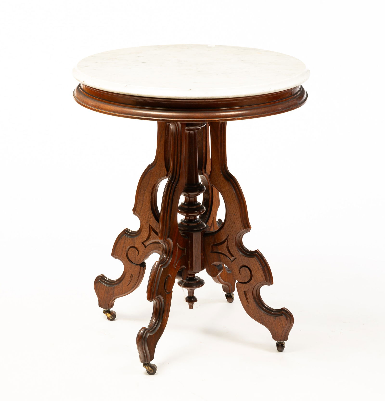 VICTORIAN PARLOR TABLE. (1 of 4)