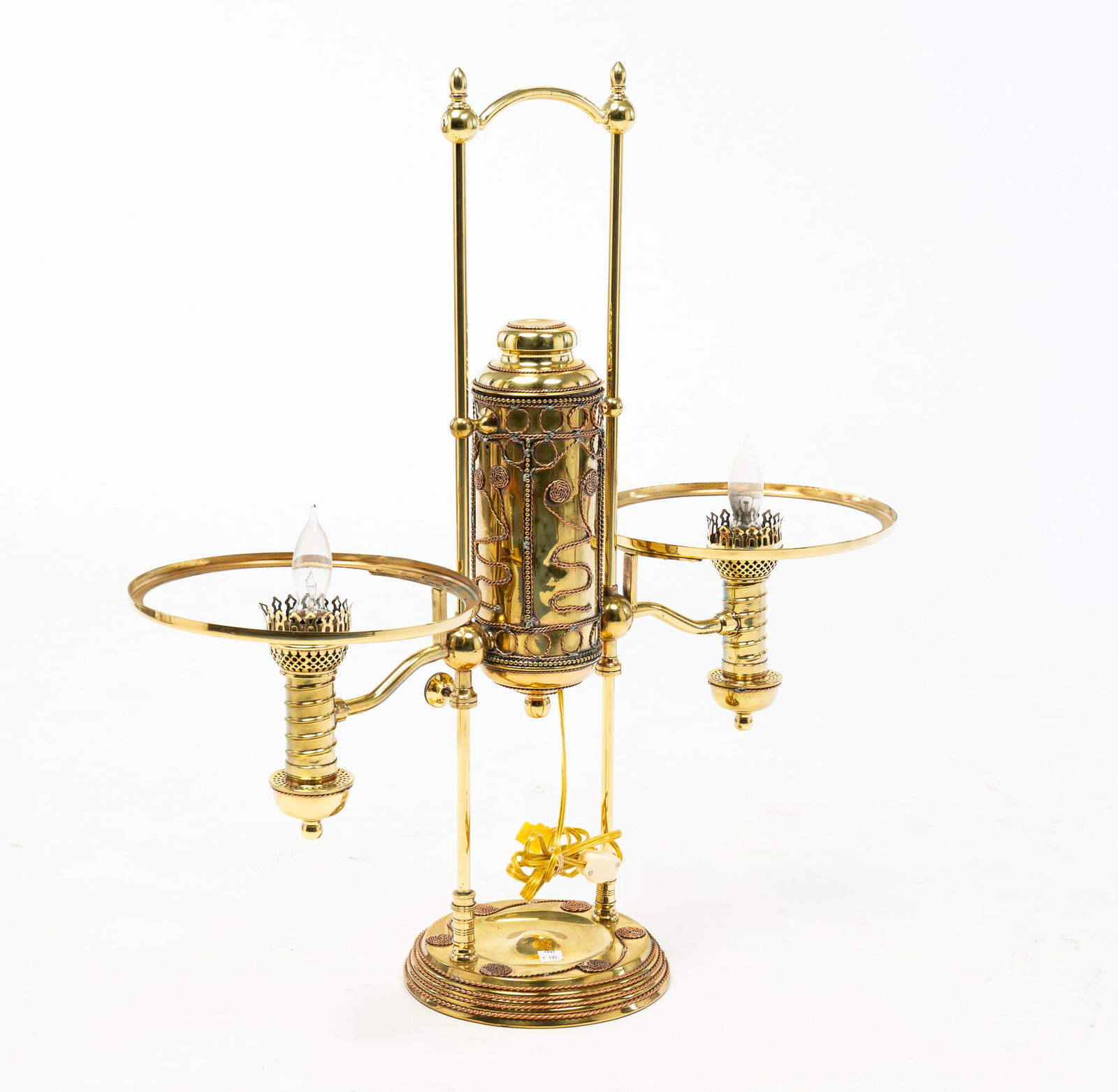 MANHATTAN DOUBLE STUDENT LAMP. (1 of 5)