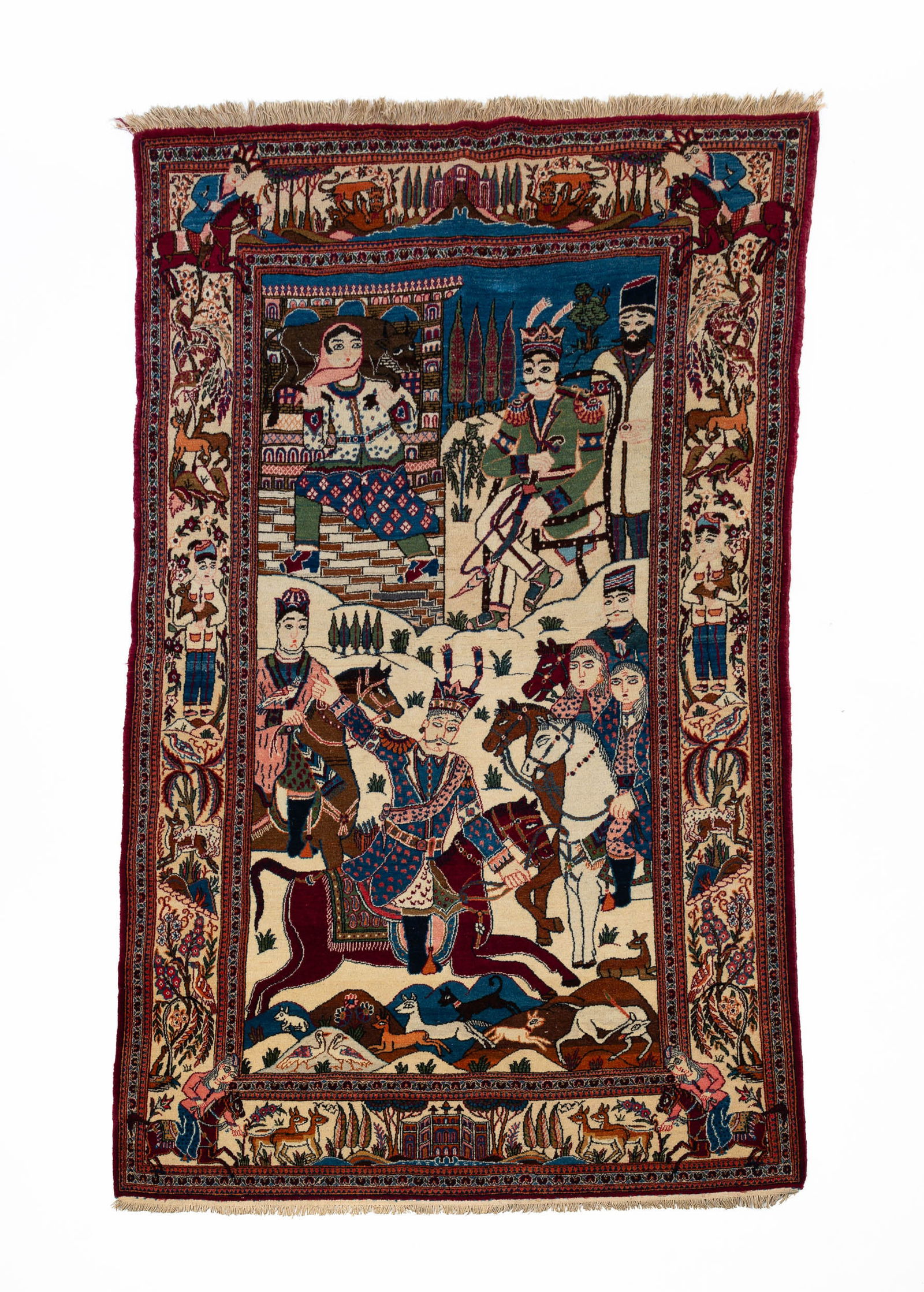 PICTORIAL ORIENTAL RUG. (1 of 5)