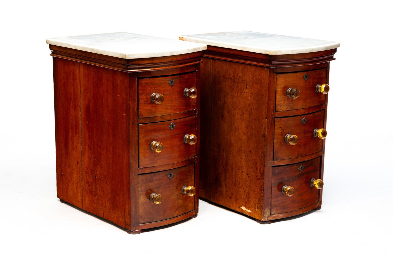 PAIR OF MARBLE TOP STANDS. (1 of 5)