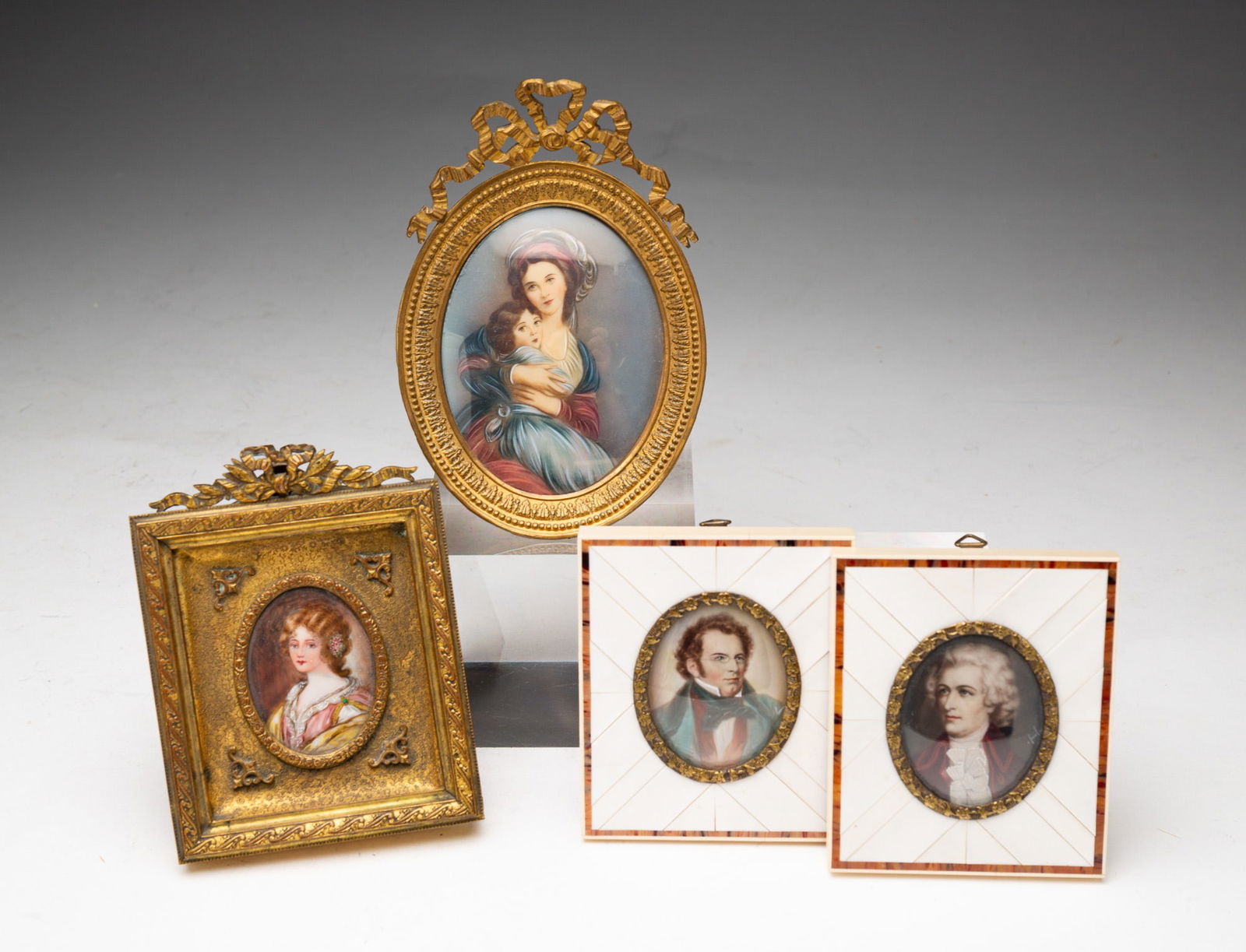FOUR MINIATURE PORTRAITS. (1 of 6)