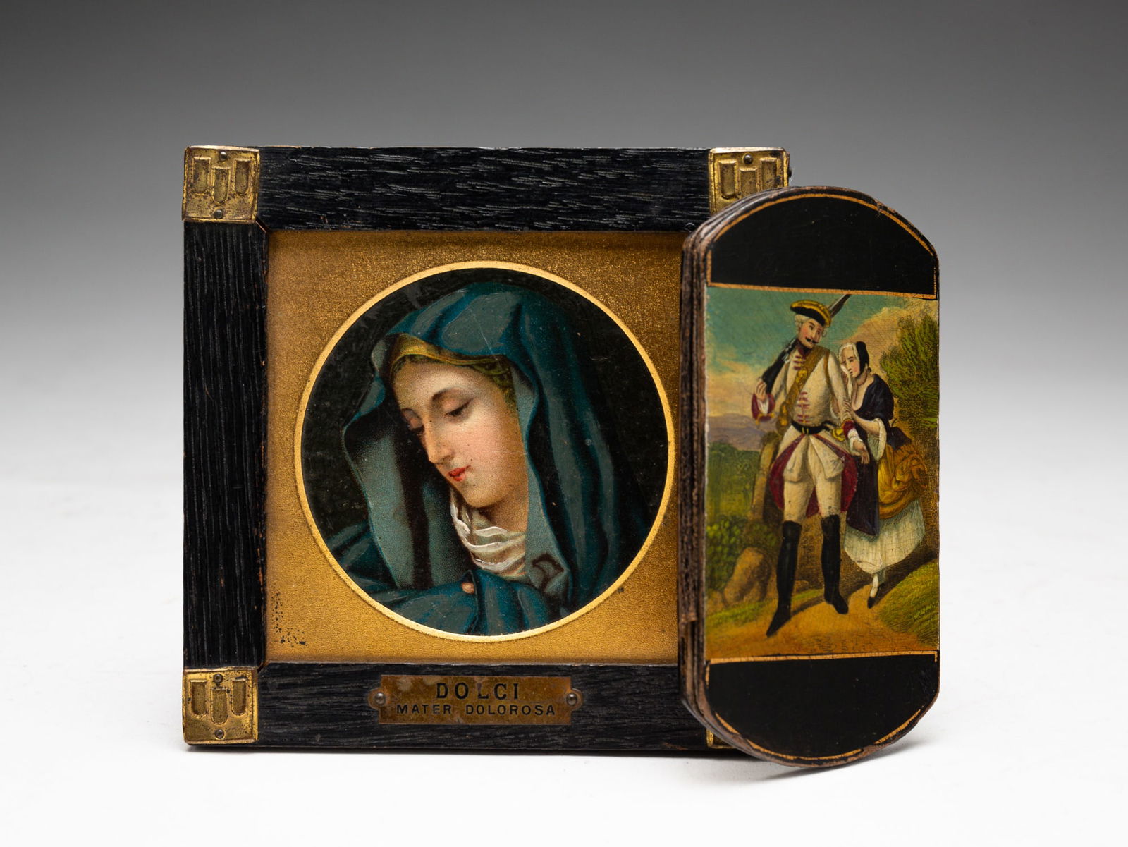 TWO MINIATURE PAINTINGS. (1 of 4)