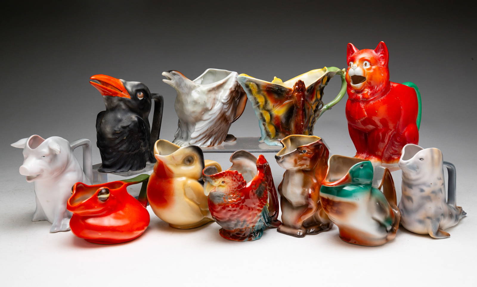 Group Of Royal Bayreuth Figural Creamers. Auction