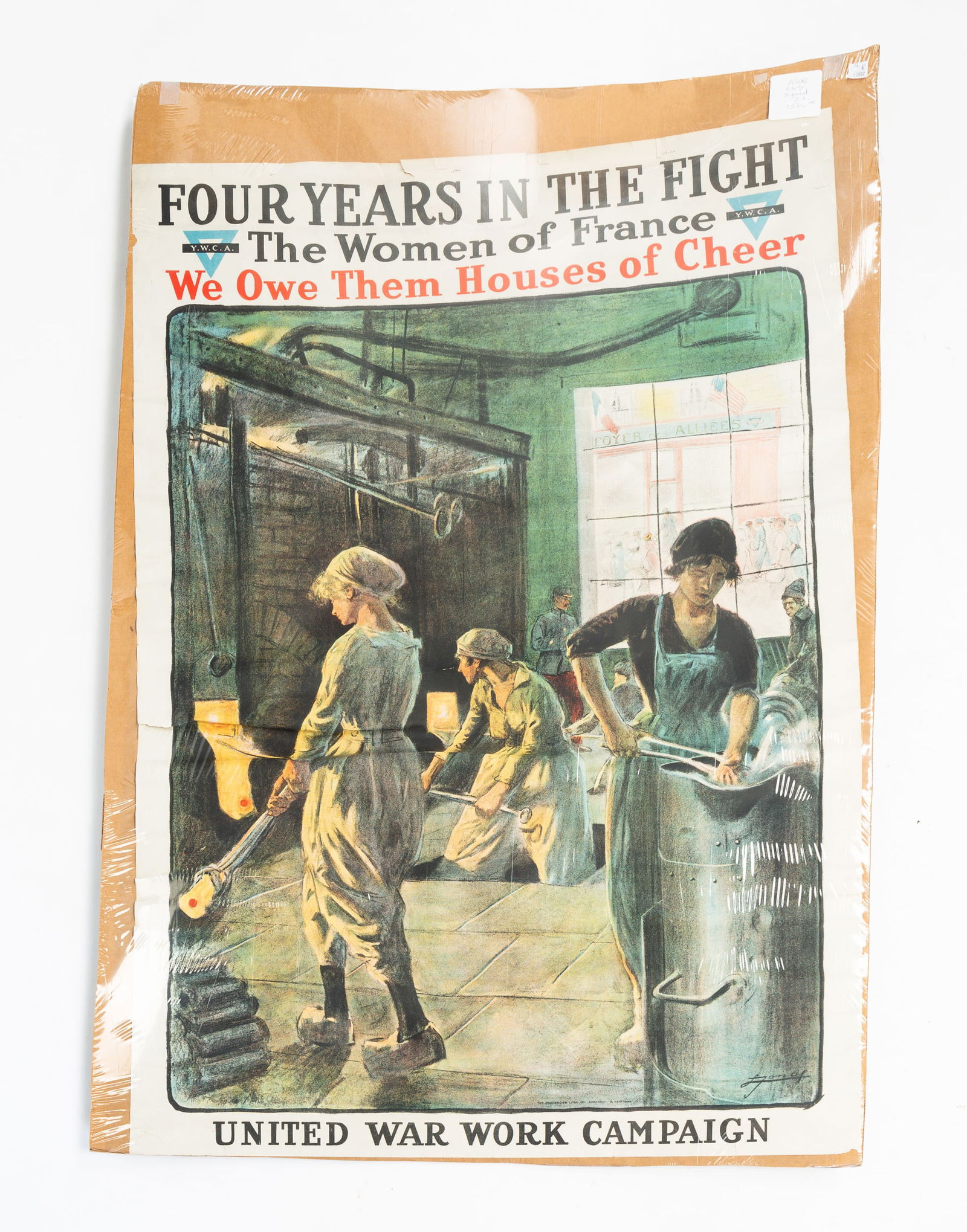 YWCA WWI UNITED WAR WORK CAMPAIGN POSTER. (1 of 4)