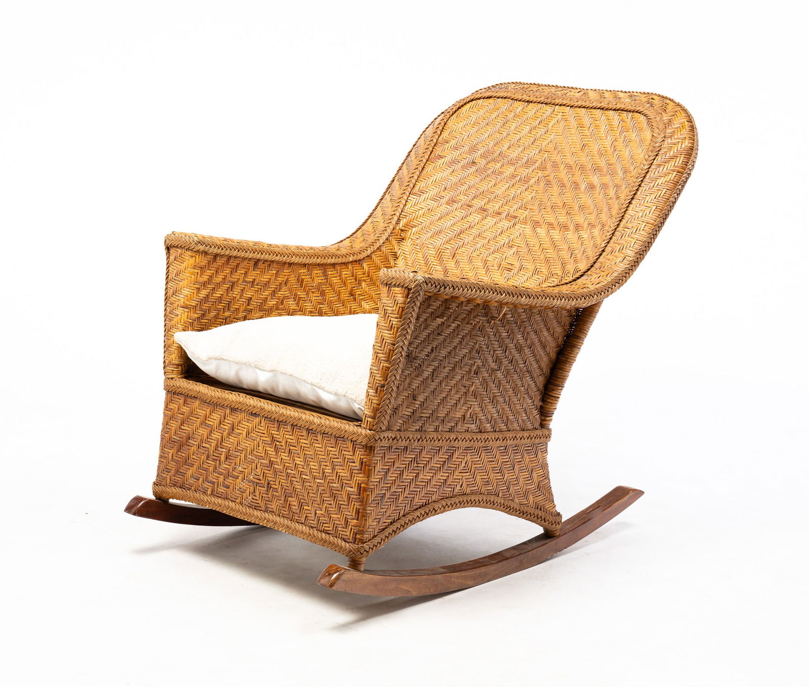 RATTAN ROCKING CHAIR. (1 of 3)