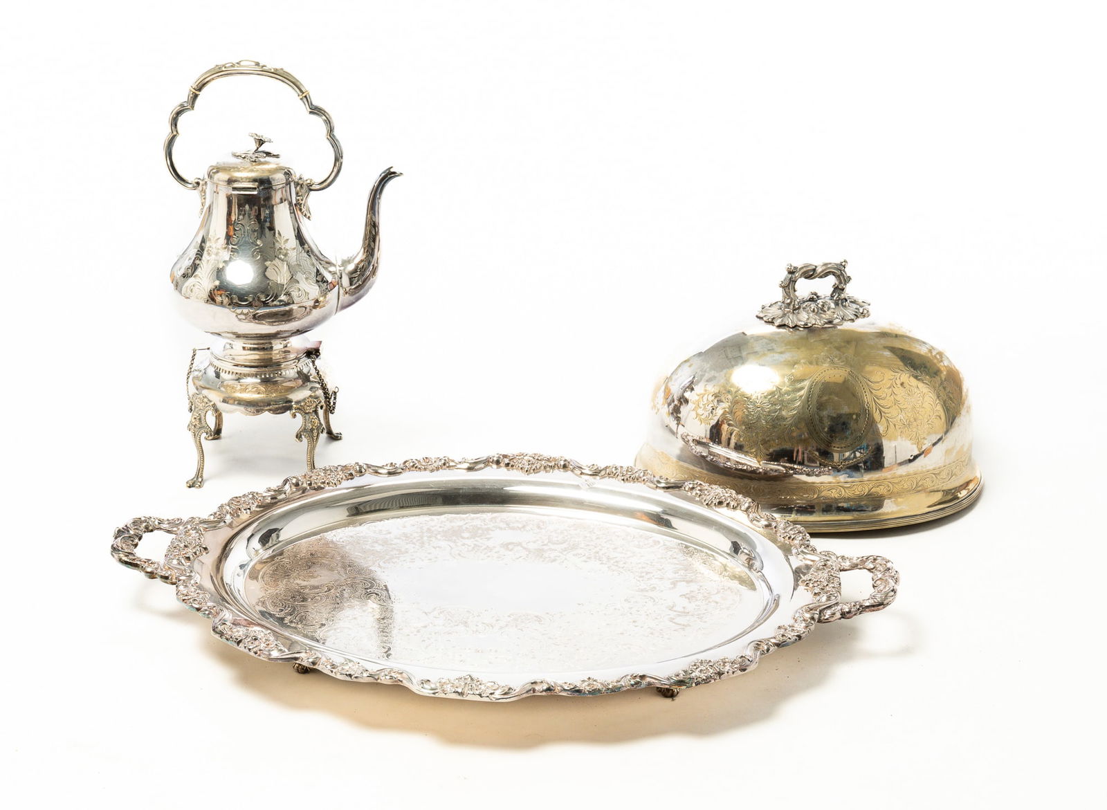 SILVERPLATE SERVING ITEMS. (1 of 5)