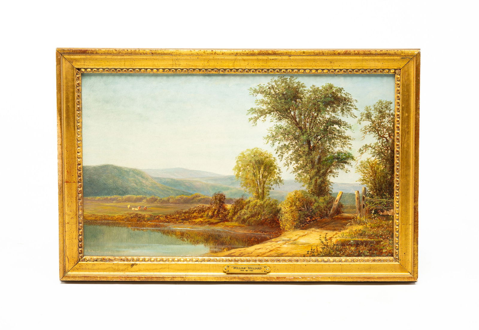 "PATH BY A LAKE" BY WILLIAM HENRY HILLIARD (1836-1905). (1 of 5)