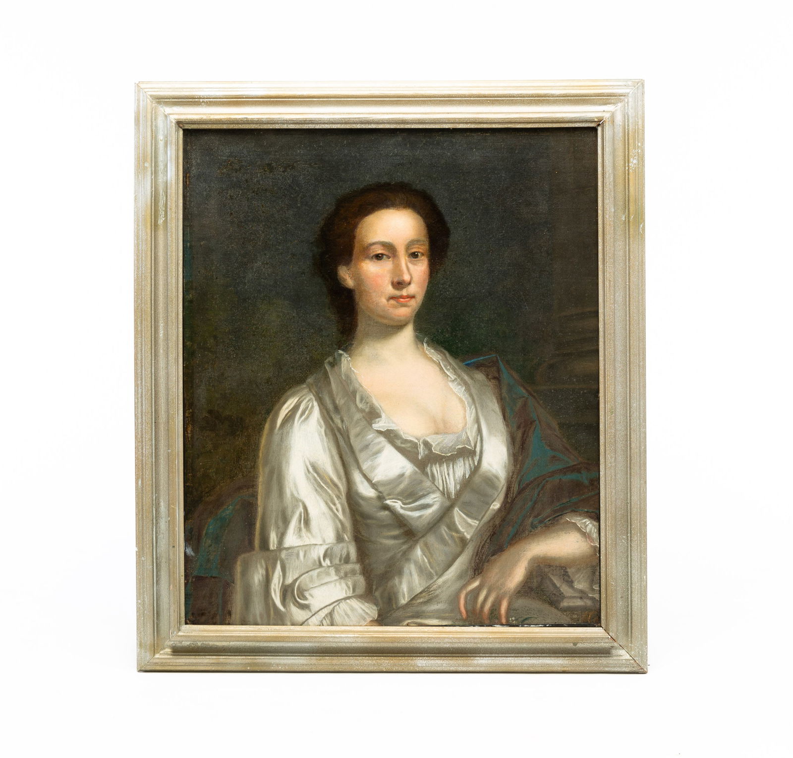 AMERICAN SCHOOL "OIL PORTRAIT OF FORMER FIRST LADY, LETITIA TYLER (1790-1842)". (1 of 3)
