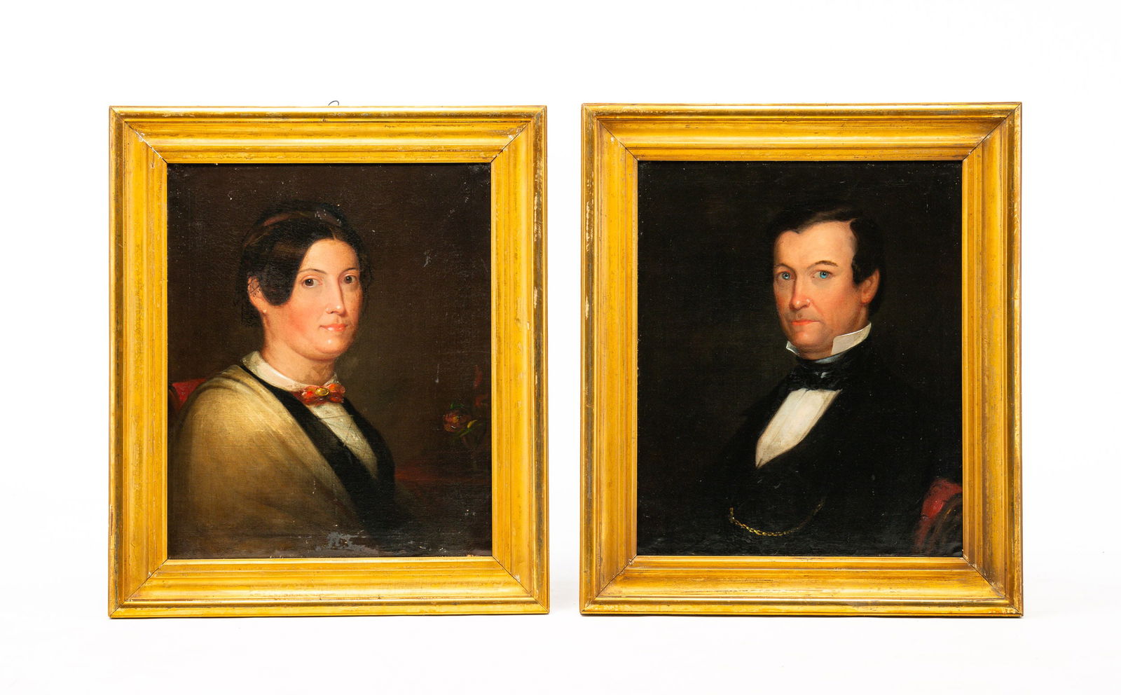 A PAIR OF PORTRAITS. (1 of 4)