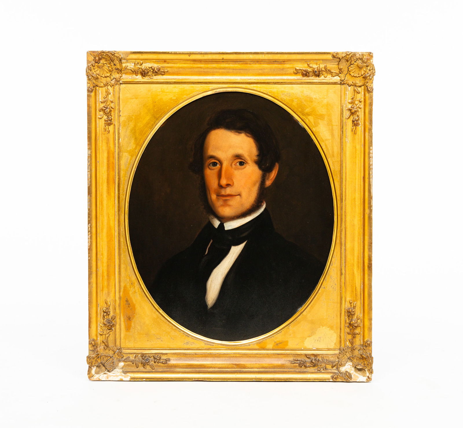 UNKNOWN ARTIST, "PORTRAIT OF A GENTLEMAN". (1 of 4)