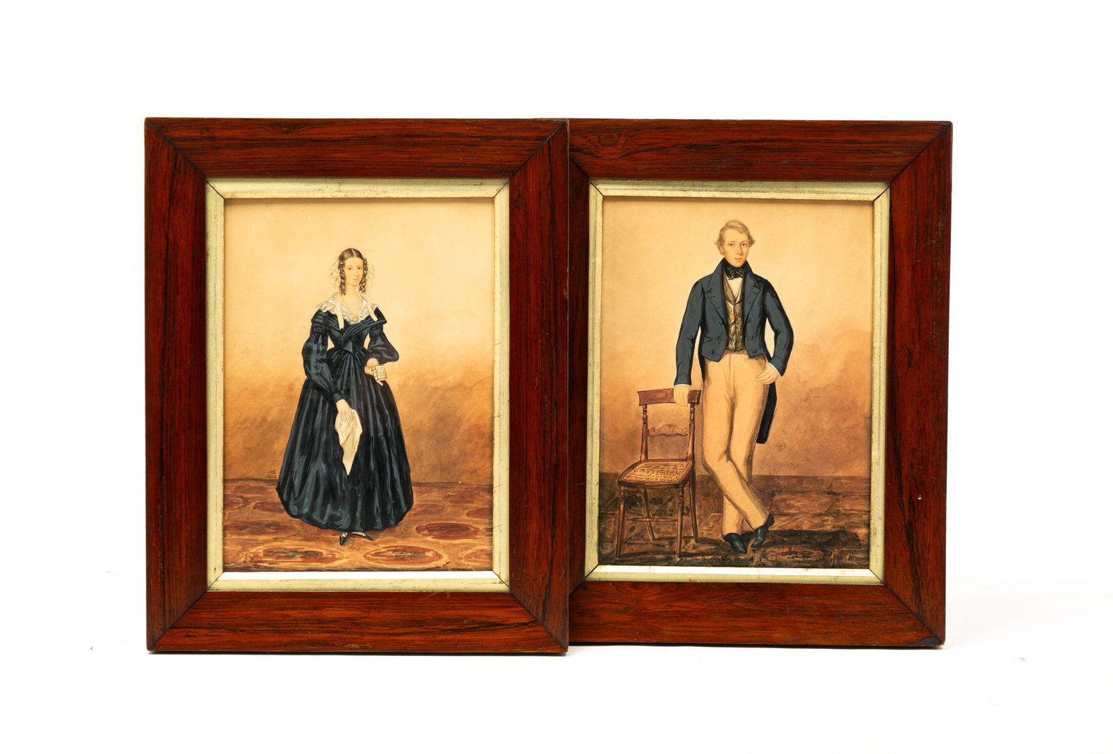 TWO PORTRAITS BY JOHN RUBENS SMITH (ENGLAND/NEW YORK, 1775-1849). (1 of 6)