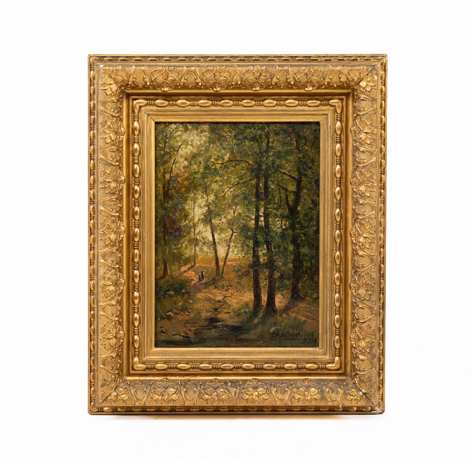 FOREST LANDSCAPE BY CHRISTOPHER HIGH SHEARER (1846-1926). (1 of 5)