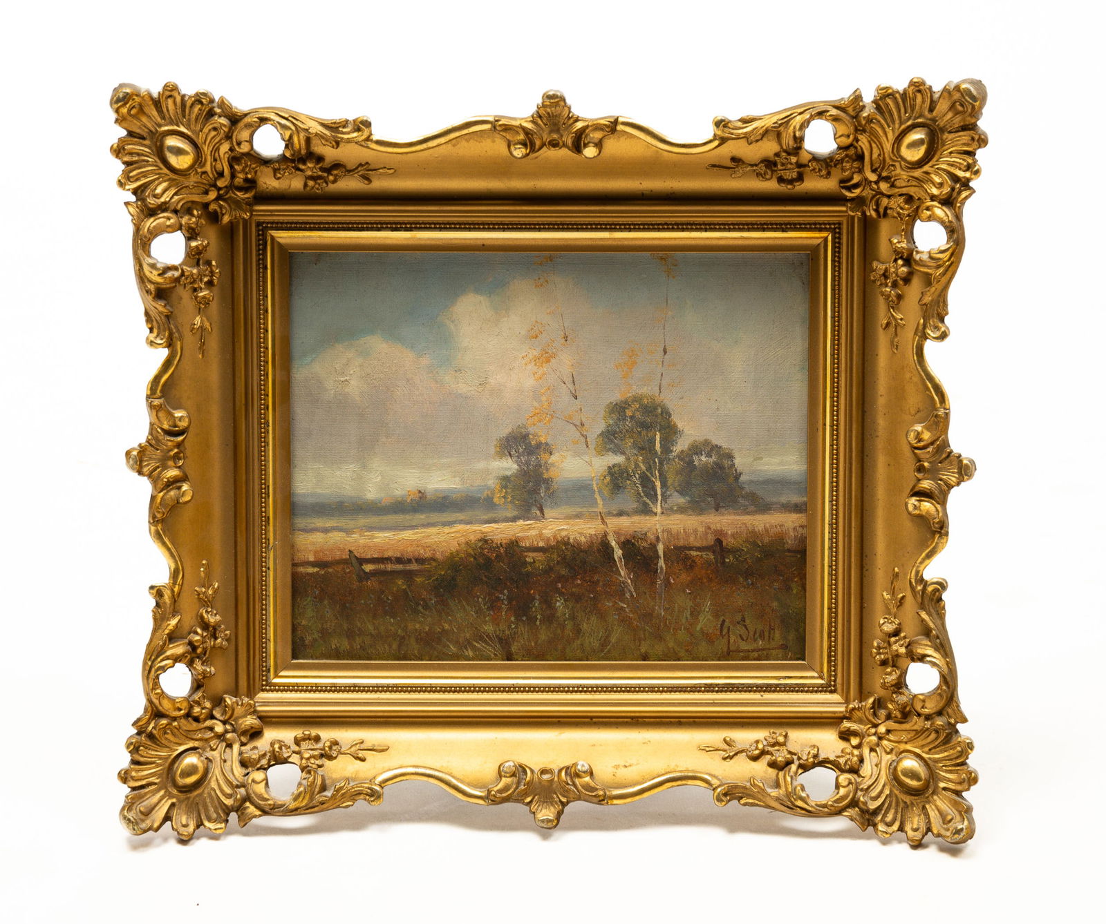 UNKNOWN ARTIST "COUNTRY LANDSCAPE". (1 of 4)