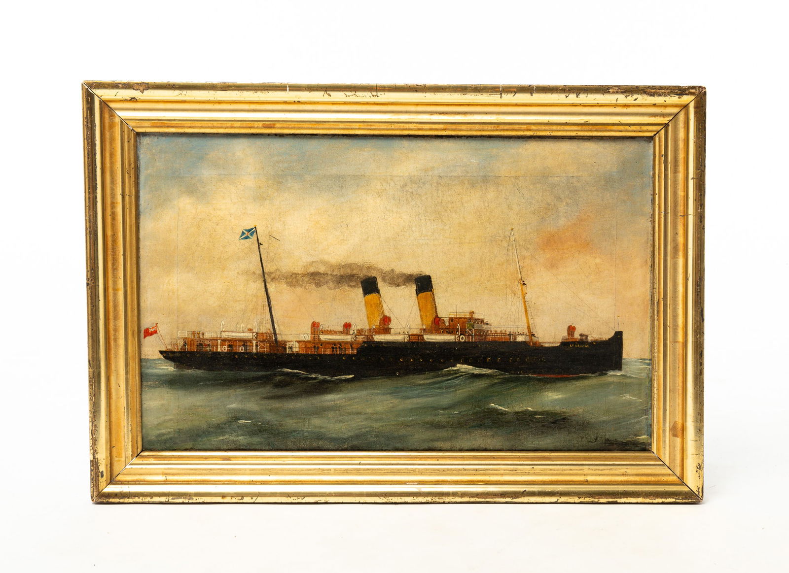 PAINTING OF THE C.N. MARINE'S S.S. ST GEORGE. (1 of 3)
