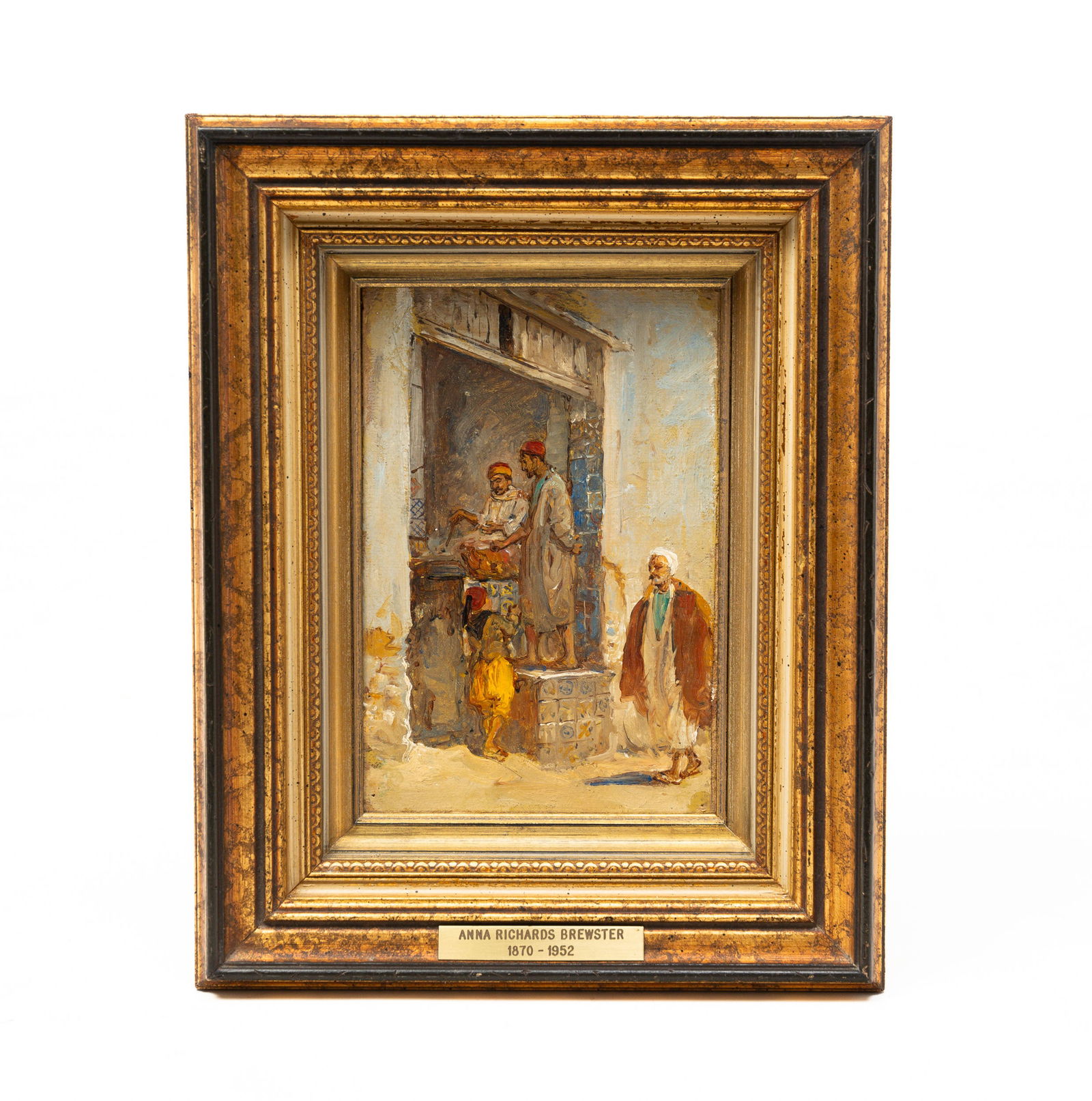 ANNA MARY RICHARDS BREWSTER (1870-1952) "A STREET BAKERY IN TUNIS". (1 of 4)