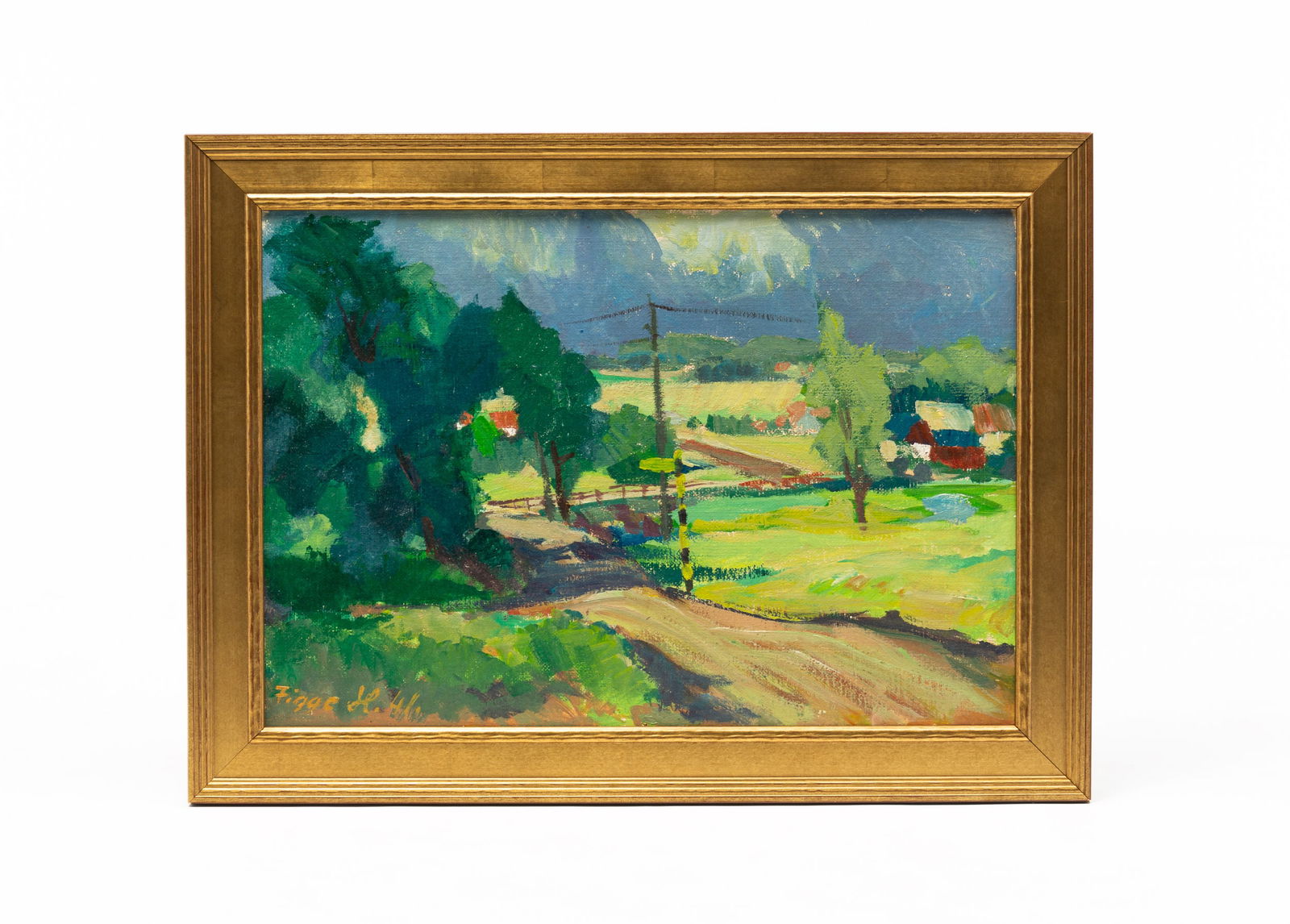 CARL FREDRIK HOLMGREN (1875-1969) "IMPRESSIONISTIC LANDSCAPE PAINTING". (1 of 4)