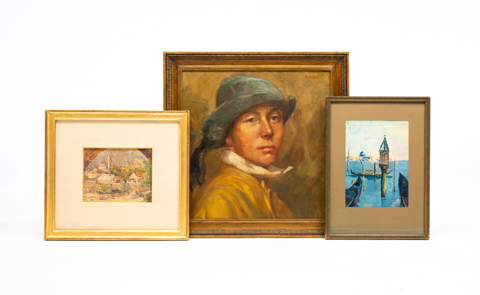 GROUP OF PAINTINGS. (1 of 6)