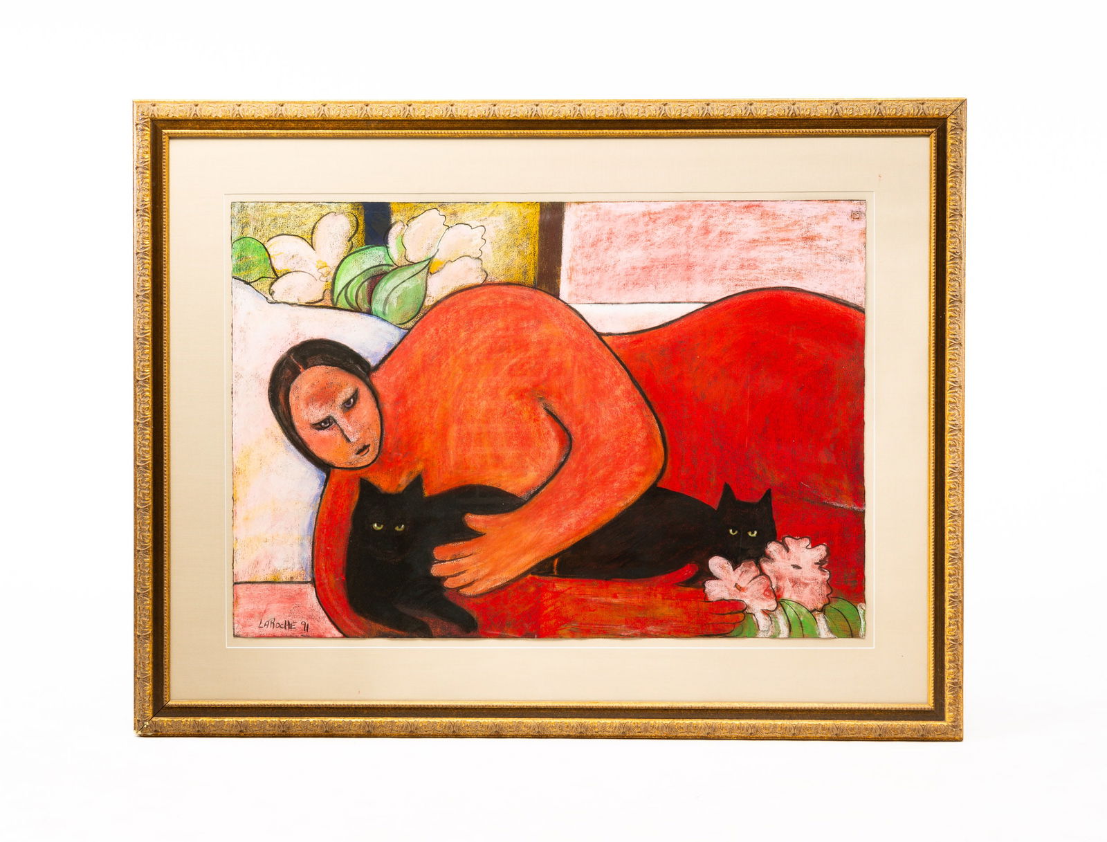 CAROLE LAROCHE "WOMAN WITH CATS". (1 of 5)