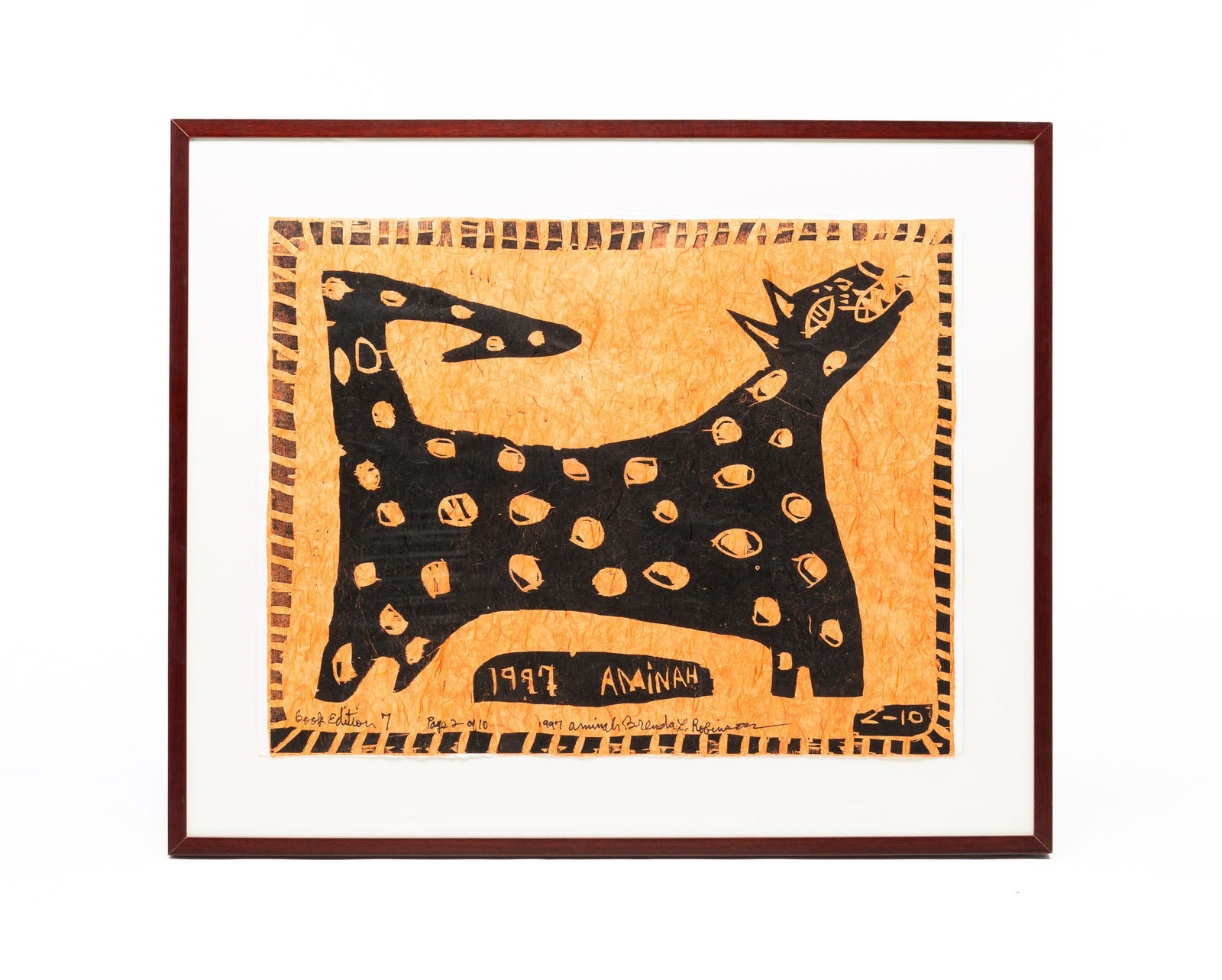 AMINAH BRENDA L. ROBINSON (1940-2015) "CHEETAH PRINT". (1 of 6)